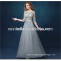 Высокое качество мода элегантный 3 цвета длинные кружевные вечерние платья костюм приталенный Fit вечернее женщина одежда
